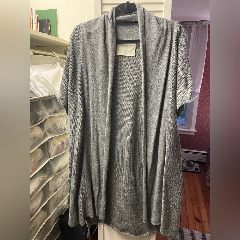 NWOT LOFT Lounge Knit High Neck Cloak Sleeve Sweater